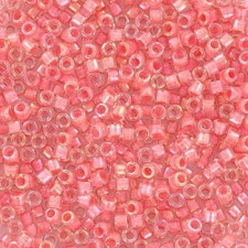 Miyuki delica Perlen 11/0 - Coral lined luster crystal DB-70